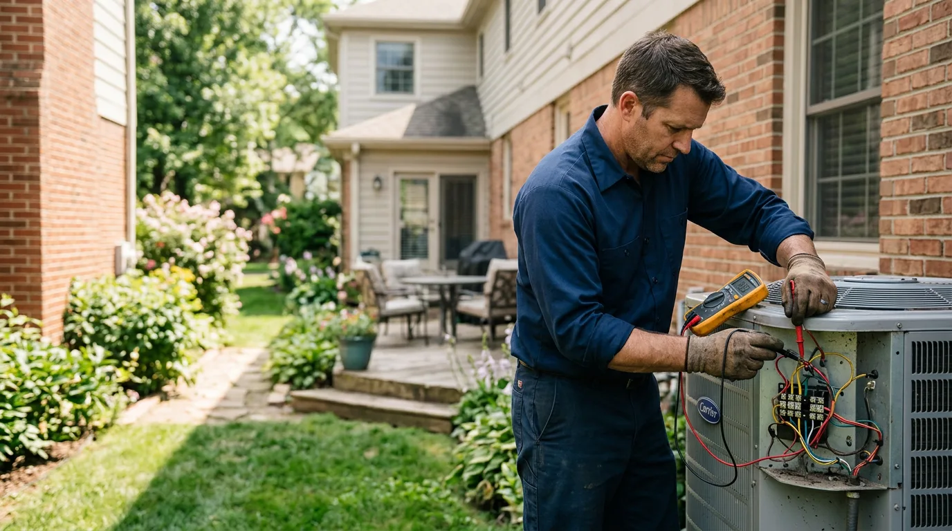 HVAC technician working near Maxwell, IN